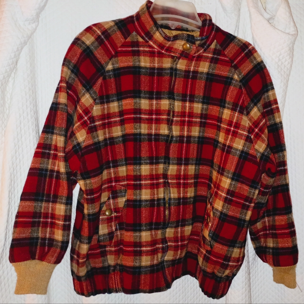 Pendleton Virgin Wool Plaid Jacket Size Large - image 1
